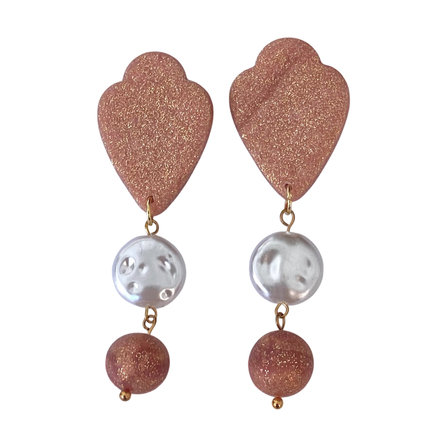 Rose snow earrings