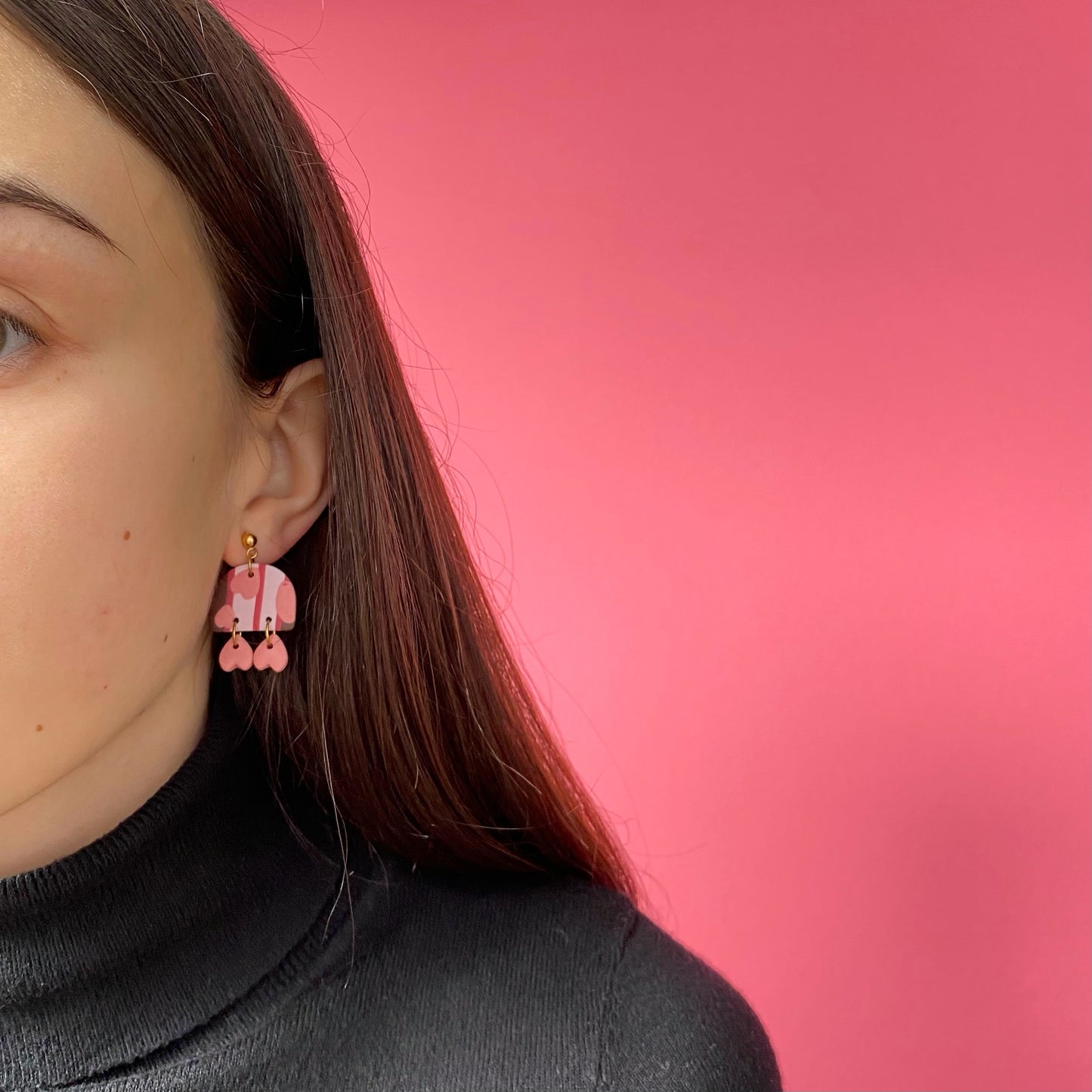 Cupid hearts earrings