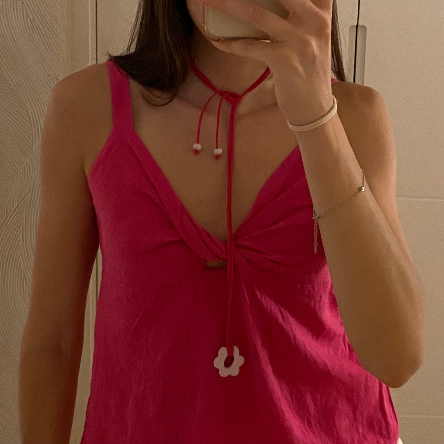Flora necklace-Pink&Fuchsia