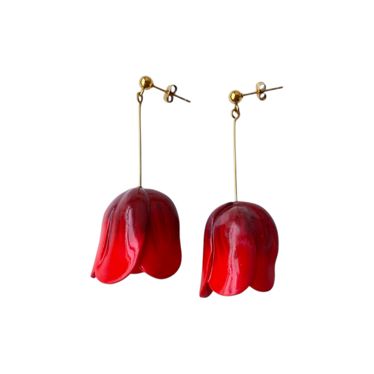 Tulipa earrings - Rojo