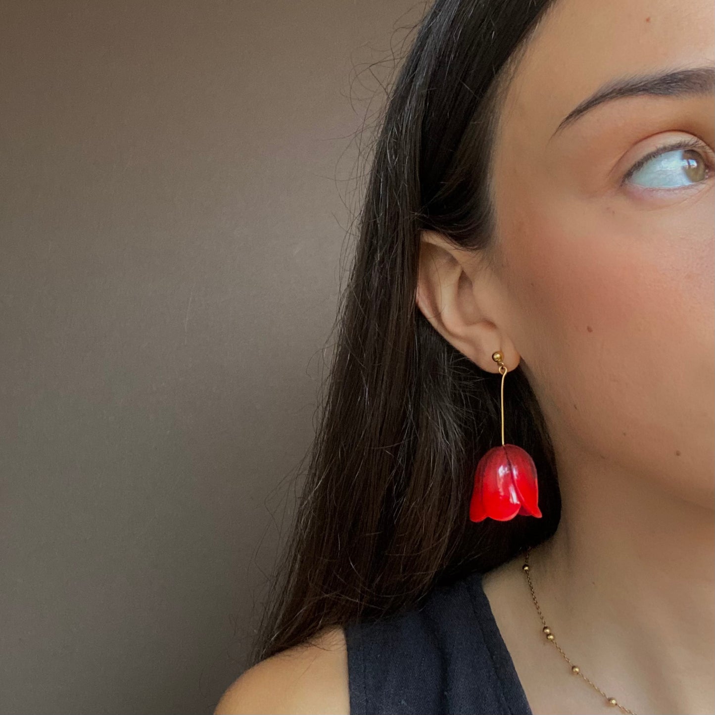 Tulipa earrings - Rojo