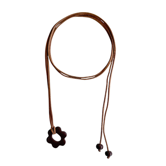 Flora necklace - brown