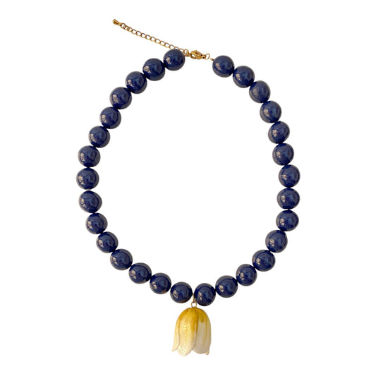 Tulipa necklace - Azul marino