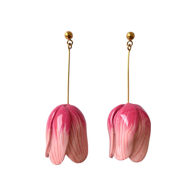 Tulipa earrings - Rosa